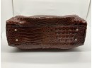 Brahmin 'Celia' Croc Embossed Leather Satchel