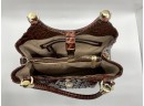 Brahmin 'Celia' Croc Embossed Leather Satchel