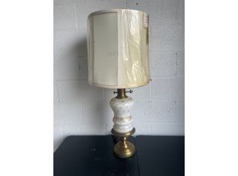 Vintage Glass Table Lamp Incl. Shade