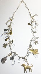 Beautiful Untested, Unmarked Charm Necklace