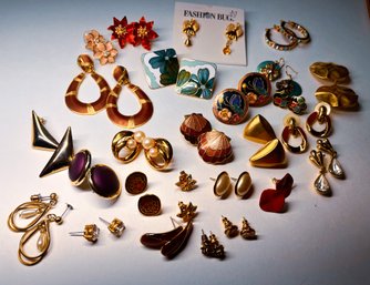 Huge Lot Of Quality Earrings, Untested, Unmarked