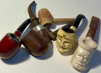 Vintage Pipe Collection Meerschaum And Carved
