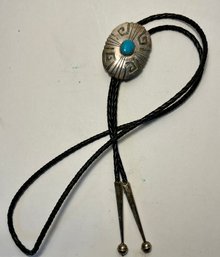 Vintage Sterling & Turquoise Bolo