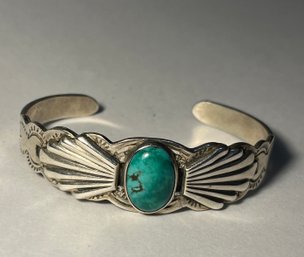 Vintage Silver & Turquoise Cuff