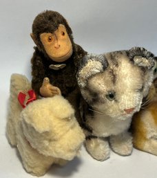 Vintage Old Mohair, Lambs Wool Stuffed Animals- Steiff And Other