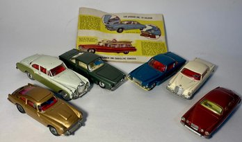 Vintage CORGI Cars, James Bond Aston Martin,mercedes,bentley,chrysler, Jaguar