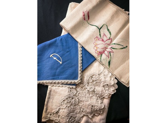 Embroidered Linen, Table Cloths