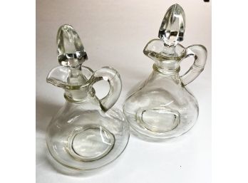 Small Clear Glass Pitchers With Glass Stoppers