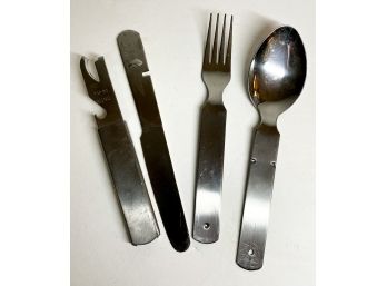 German 4 Piece Stainless Steel Eating Utensil - Reproduction