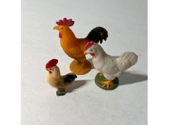 Vintage Rooster Figurines - Set Of 3