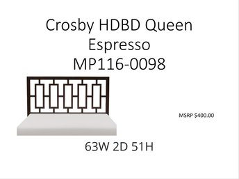 Crosby HDBD Queen Espresso *Headboard Only*