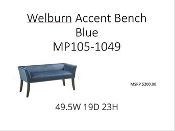 Welburn Accent Bench Blue