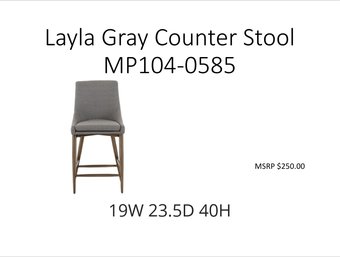 Layla Grey Counter Stool