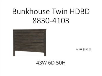 Bunkhouse Twin HDBD  *Headboard Only*