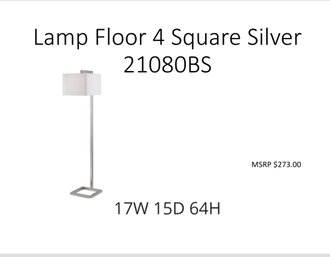 Lamp Floor 4 Square Silver
