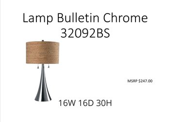 Lamp Bulletin Chrome