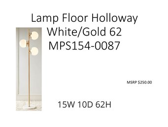 Lamp Floor Holloway White/Gold 62