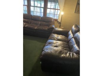 Brown Leather Type Sofa