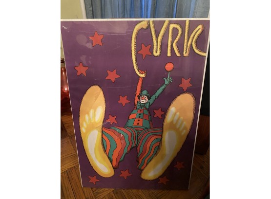 Advertising Poster Cyrk Circus Clown Juggling Bocianowski
