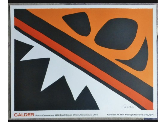 Alexander Calder 1971 La Grenouille Et Cie Lithograph Plate Signed W Certificate Of Provenance