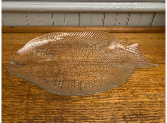 Large Glass Pasbache Fish Plate