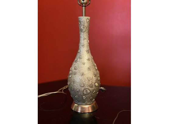 Vintage FAIP Tall Lamp Danish Brass Ceramic Mid-Century Modern Gold Atomic
