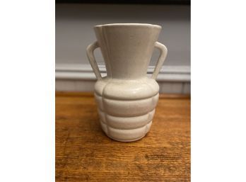 White Mid Century York Pottery Vase