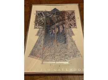 Amazing Metallic Lithograph  KIMONO By William Gatewood