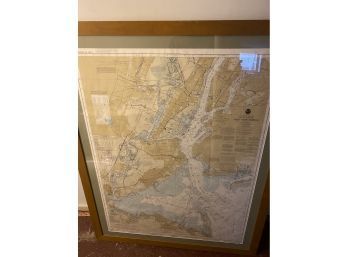 12327 Nautical Chart Map Authentic Custom Framed Huge 40 X 50