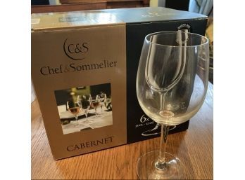 3 Boxes Chef & Sommelier Cabernet 12oz Crystal Wine Glasses (6) Bordeaux Syrah New Box