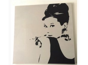 36 X 36 Audrey Hepburn Monochrome Photo From IKEA New In Shrink Wrap