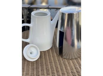 Vintage Insulated Coffee Pot Chrome Cover Thermisol SUS - Furstenberg Bauhaus