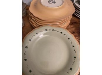 Pfaltzgraff Secrets Of Pistoulet Jana Kolpen Salad Plate Green Center Set Of 8