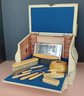 Antique Celluloid Dresser Set & Box, Needs TLC