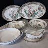 Vintage Maddock Indian Tree, Serves 4 W/ Platters & Bowl, Cream & Sugar, Tea Cups & Saucers, Made In England