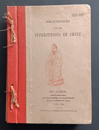 1918 'Superstitions In China' Vol XIV French, Henri Dore 81 Color Illustrations, 261 Pgs, 1st Ed