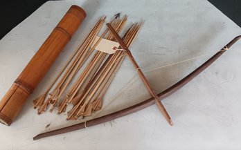 South Vietnam Tribal Memorabilia, Montagnard  Bow & Arrows With Quiver,