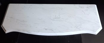 Antique 40' Polished Marble, Multi Use (Cutting Board, Shelf, Display) In Good Condition, Serpentine Shape,