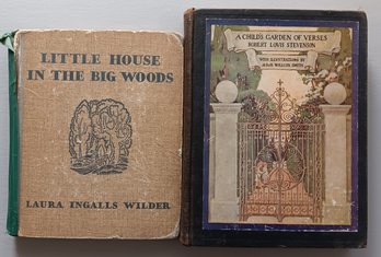 Vintage Children's Books: Laura Ingalls Wilder & Robert Lewis Stevenson/ Jessie Wilcox Smith Illus., Well Used