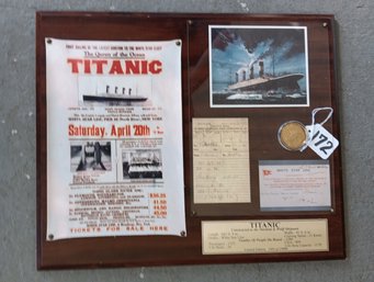 Commemorative Plaque For The 'Titanic'