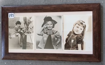 Original Child Photographs - Patsy, Shirley, Juanita, Period Oak Frame 16x 28 Inch