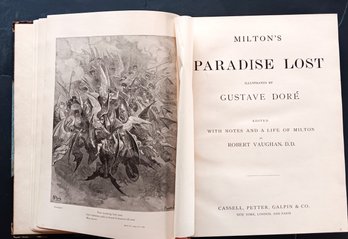 Milton's 'Paradise Lost', Illustrated Gustave Dore, Full Illustrations, Clean Interior, Damaged Cover