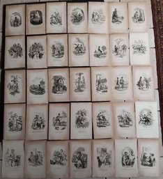 Generous Lot Of 35 Illustrations (for Charles Dickens Books), Robert Seymour 1798-1836, 6x 10'