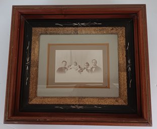 Victorian Shadow Box Style Picture Frame W/ Family Photograph, 15x 13 Inch