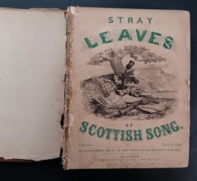 Antique Scottish Music Songbook - Sheet Music, Very-used Condition