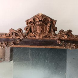 Early 1900s Wall Mirror, Probably Italian Or French, 33x 16.5 Inch