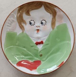Vintage Googly Eyes 'Peek-a-Boo' Nippon Hand Painted Plate