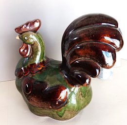 Stoneware Chicken, Dillards Home Collection, 12' Tall, Glazed & In Good Condition