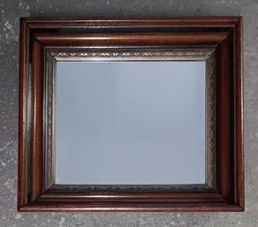 Victorian Walnut 'shadow Box' Frame Mirror