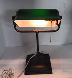 Antique 1920s Original Banker's Lamp Greenalite  Adjustable, Working